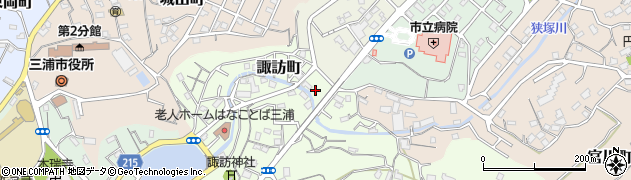 神奈川県三浦市諏訪町9周辺の地図
