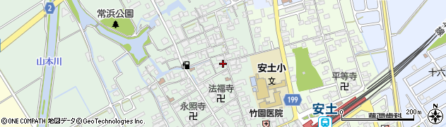 滋賀県近江八幡市安土町常楽寺656周辺の地図