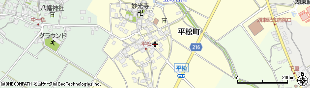 滋賀県東近江市平松町550周辺の地図