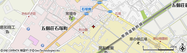 五個荘山本郵便局周辺の地図