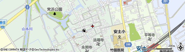 滋賀県近江八幡市安土町常楽寺758周辺の地図