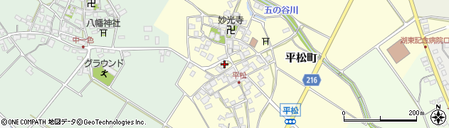 滋賀県東近江市平松町409周辺の地図