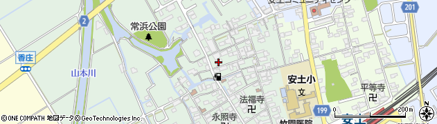 滋賀県近江八幡市安土町常楽寺754周辺の地図