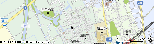滋賀県近江八幡市安土町常楽寺673周辺の地図