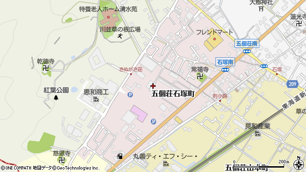 〒529-1444 滋賀県東近江市五個荘石塚町の地図