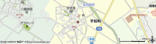 滋賀県東近江市平松町493周辺の地図