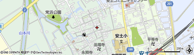 滋賀県近江八幡市安土町常楽寺662周辺の地図
