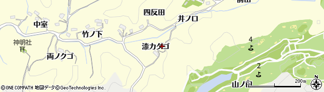 愛知県豊田市芳友町漆カクゴ周辺の地図