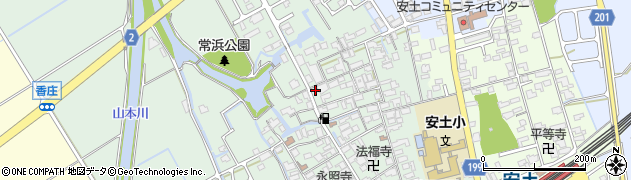滋賀県近江八幡市安土町常楽寺737周辺の地図