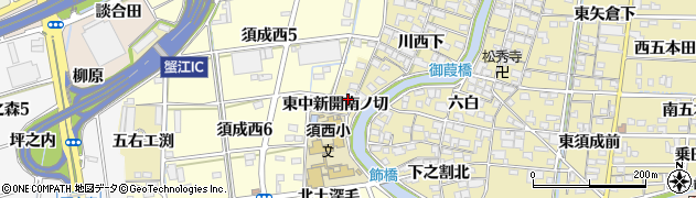 愛知県蟹江町（海部郡）須成（東中新開南ノ切）周辺の地図