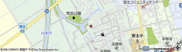 滋賀県近江八幡市安土町常楽寺744周辺の地図