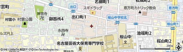 愛知県名古屋市昭和区出口町周辺の地図