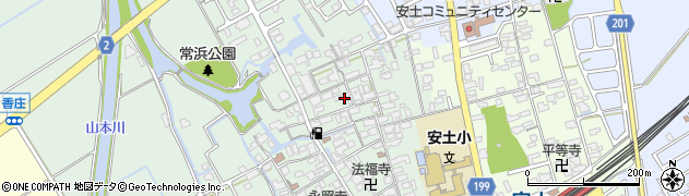 滋賀県近江八幡市安土町常楽寺671周辺の地図