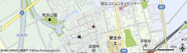 滋賀県近江八幡市安土町常楽寺664周辺の地図