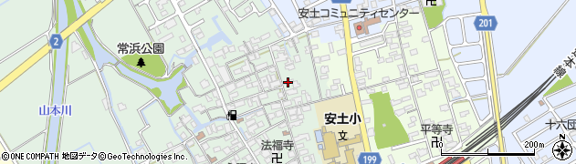 滋賀県近江八幡市安土町常楽寺524周辺の地図