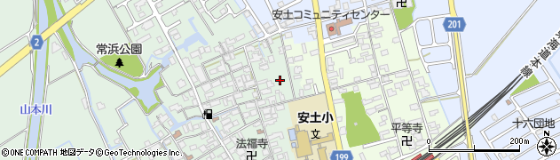 滋賀県近江八幡市安土町常楽寺502周辺の地図