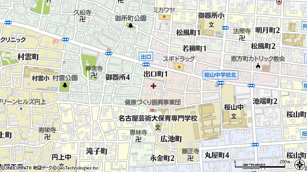 〒466-0041 愛知県名古屋市昭和区出口町の地図