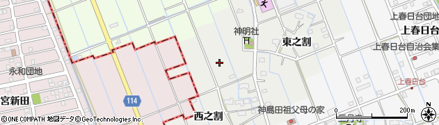 愛知県津島市半頭町周辺の地図