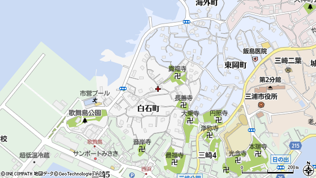 〒238-0244 神奈川県三浦市白石町の地図