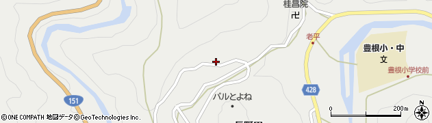 愛知県豊根村（北設楽郡）上黒川（森登）周辺の地図