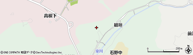 愛知県豊田市力石町組垣周辺の地図