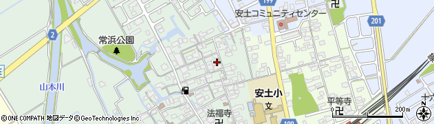 滋賀県近江八幡市安土町常楽寺665周辺の地図