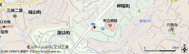 三浦市立病院周辺の地図