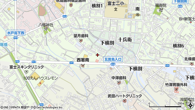 〒416-0921 静岡県富士市水戸島の地図