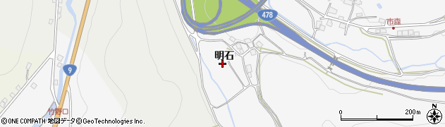 京都府船井郡京丹波町市森明石周辺の地図