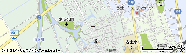 滋賀県近江八幡市安土町常楽寺734周辺の地図