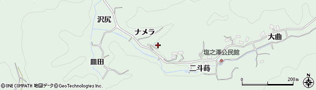 愛知県豊田市塩ノ沢町（ナメラ）周辺の地図