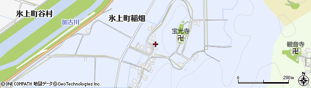 兵庫県丹波市氷上町稲畑324周辺の地図