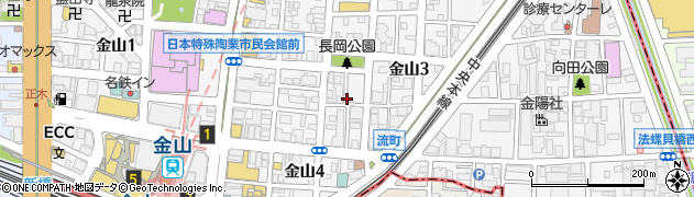 愛知県名古屋市中区金山周辺の地図