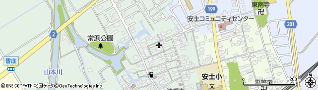 滋賀県近江八幡市安土町常楽寺686周辺の地図