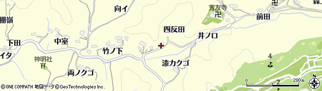 愛知県豊田市芳友町（四反田）周辺の地図