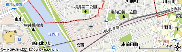 愛知県名古屋市中川区横井周辺の地図