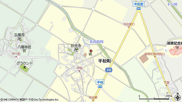 〒527-0134 滋賀県東近江市平松町の地図