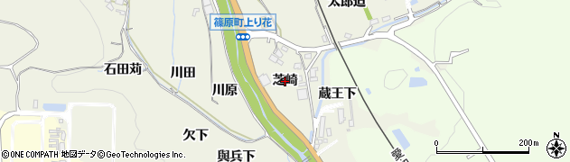 愛知県豊田市篠原町（芝崎）周辺の地図