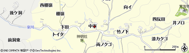 愛知県豊田市芳友町（中室）周辺の地図