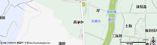 愛知県豊田市舞木町（高つか）周辺の地図