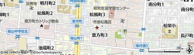 愛知県名古屋市昭和区若柳町周辺の地図