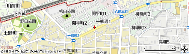 愛知県名古屋市中川区一柳通周辺の地図