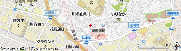 愛知県名古屋市昭和区川名山町164周辺の地図