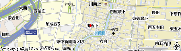 愛知県蟹江町（海部郡）須成（川西下）周辺の地図