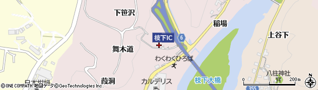 愛知県豊田市枝下町舞木道周辺の地図