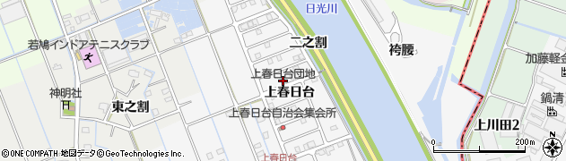 愛知県津島市鹿伏兎町（上春日台）周辺の地図