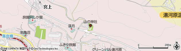 山の神社周辺の地図