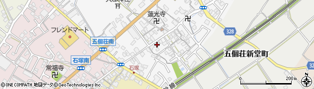 滋賀県東近江市五個荘北町屋町59周辺の地図