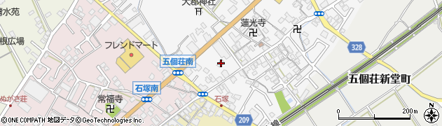 滋賀県東近江市五個荘北町屋町244周辺の地図