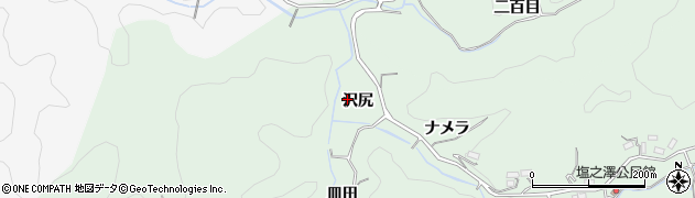 愛知県豊田市塩ノ沢町（沢尻）周辺の地図